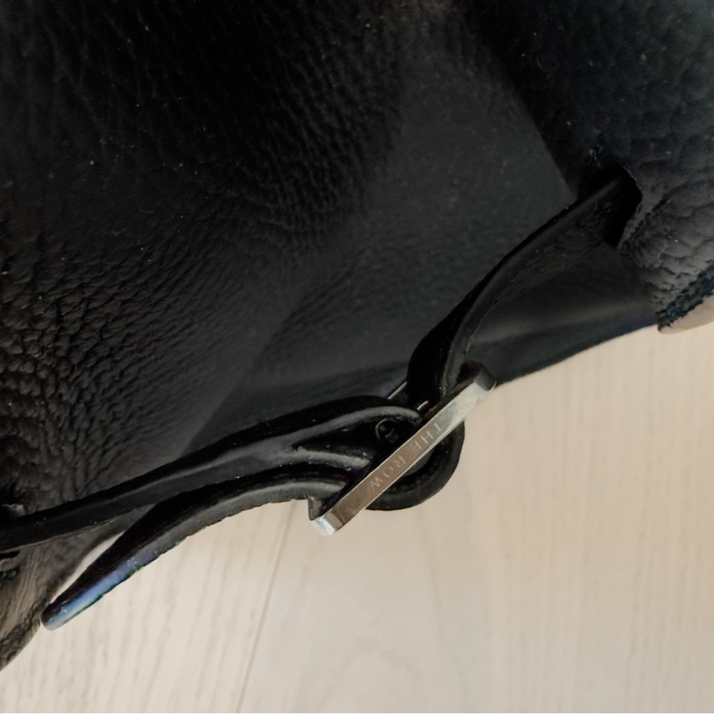 The Row Margaux Shoulder 12 Bag in Black Leather - Picture 7 of 11
